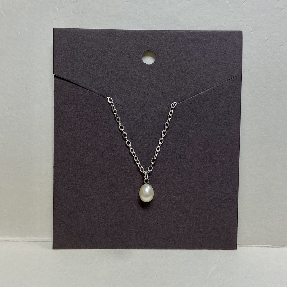 🦚 10 for $10 🦚 Dainty Faux Teardrop Pearl Charm Necklace